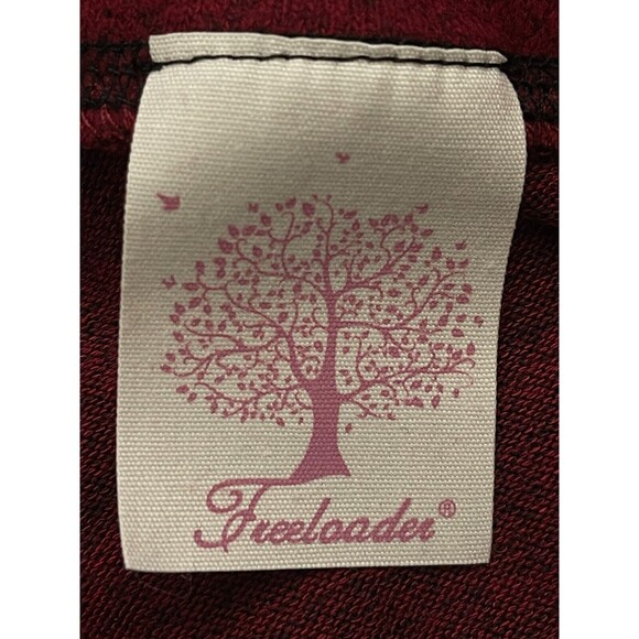 Freeloader Tie Bottom Soft Knit Top Size XS Long Sleeve Burgundy Red EUC B69 - Picture 5 of 5